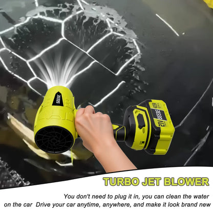 Cordless Turbo Jet Blower for Leaf Clearing & Car Drying