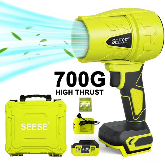 Cordless Turbo Jet Blower for Leaf Clearing & Car Drying