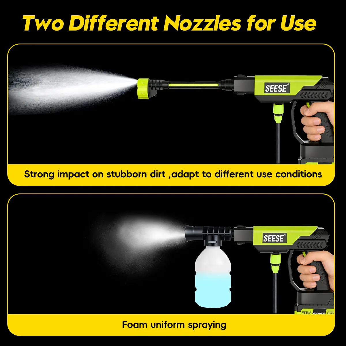 Portable Cordless Pressure Washer with Single‑Port Charging Base, Handheld Bottle‑Style Washer for Car Washing, Household Cleaning & Garden Irrigation